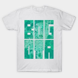 Bogota, Colombia City Map Typography - Watercolor T-Shirt